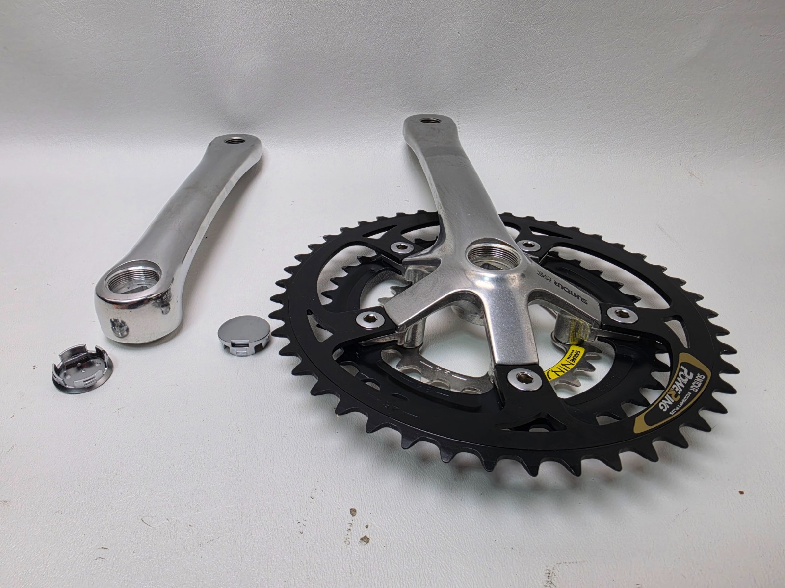 Suntour XC LTD Square Taper Mountain Bike Crankset 175 46/36/24T Cranks CLEAN!