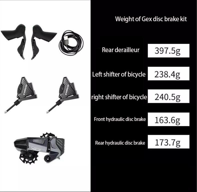 Wheeltop GeX Gravel kit bicycle electronic transmission single disc 7-14 speed