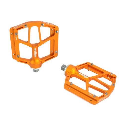Wellgo B181 Flat Pedals Low Profile Design , Orange