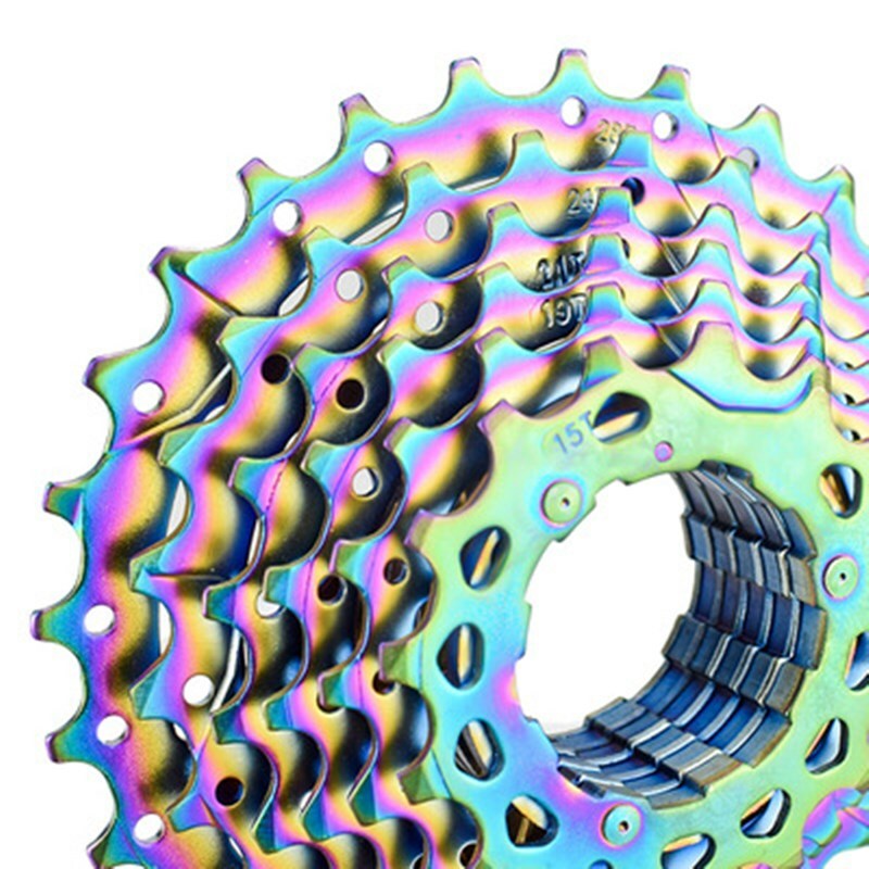 VG Sports Road Bike Cassette 8 9 10 11 Speed 11-/25T/28T Sprocket Rainbow