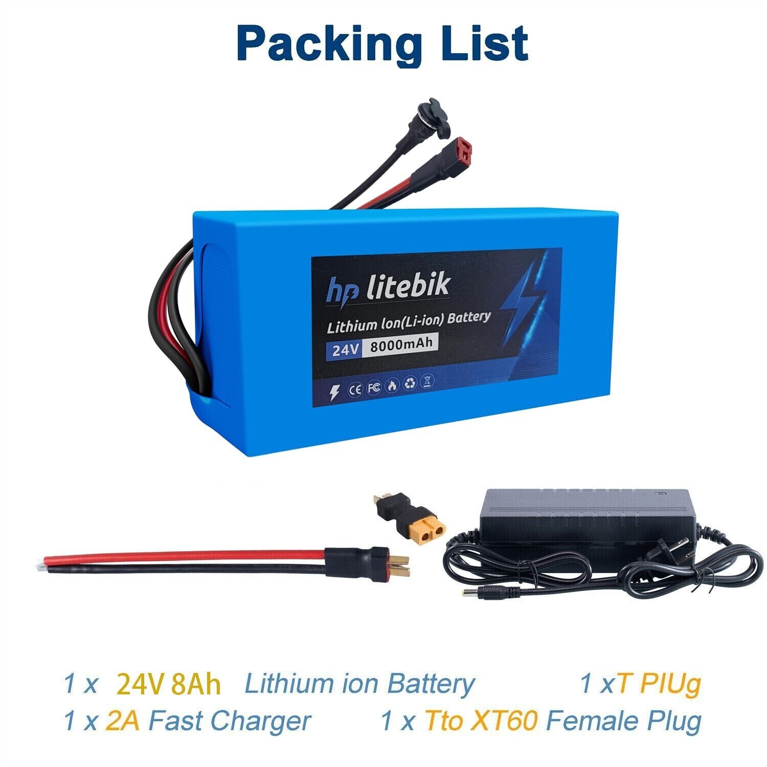 24V Battery Electric Bike Bicycle Scooter Battery li-ion ebike Battery 30A BMS