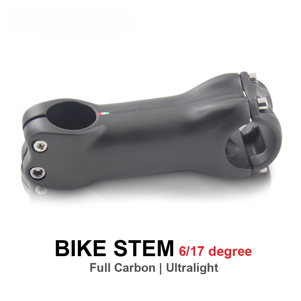 Power Mountain Road Bike Carbon Handlebar Stem 70/80/90/100/110/120/130mm 6/17°
