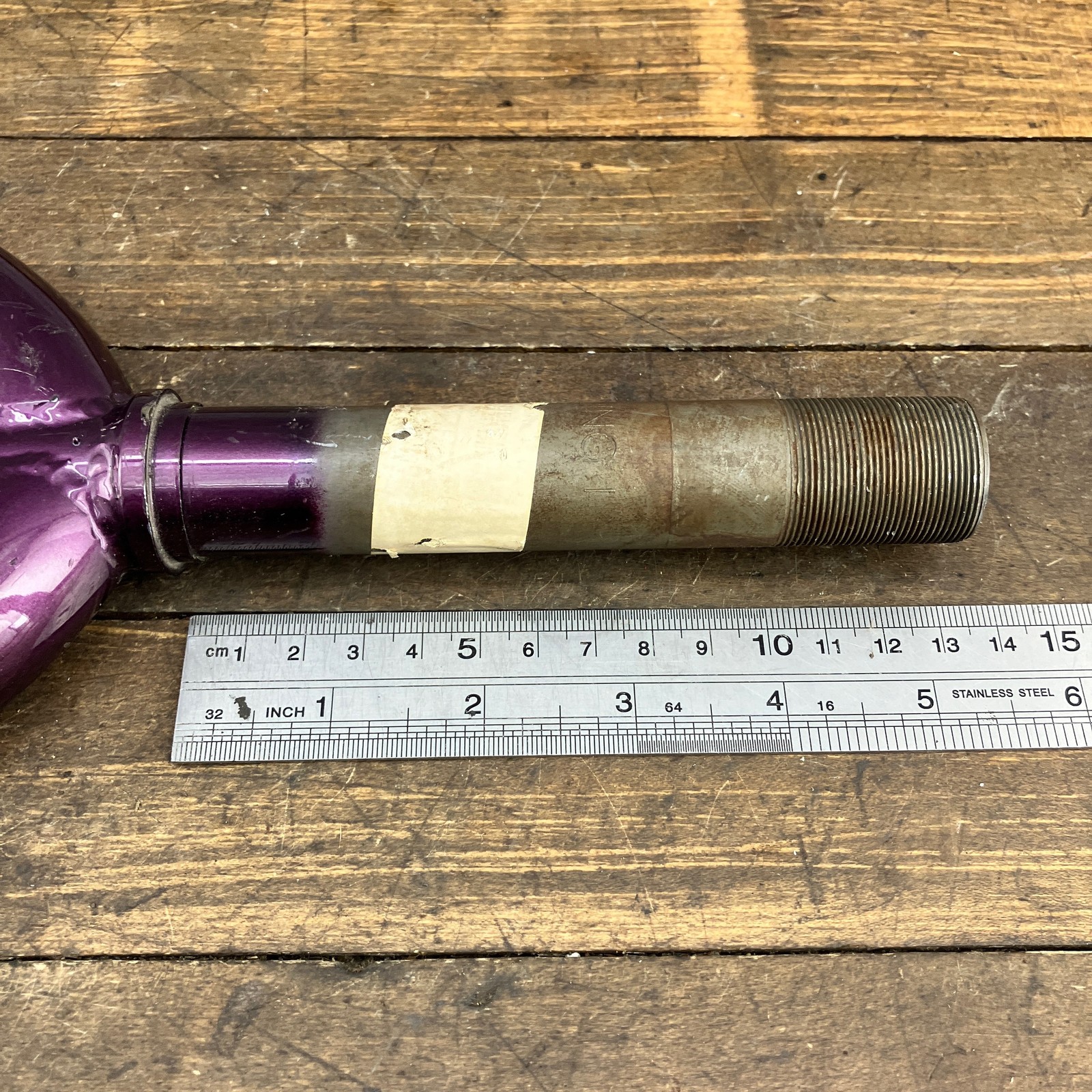 Vintage GT Mountain Bike Fork 26in SHORT 1 inch Threaded Canti Purple Steel 80s