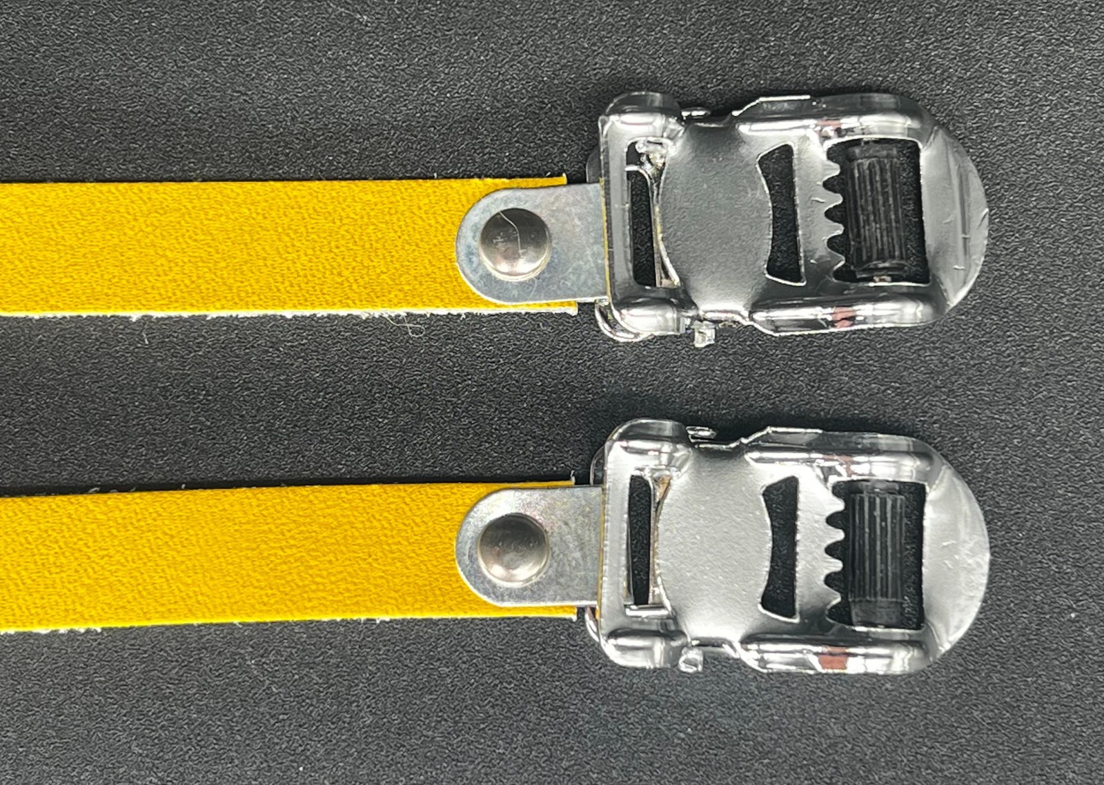 NOS Faux Leather Toe Straps/Road Bike/Mountain/MTB/Fixie/Vintage Bicycle/YELLOW