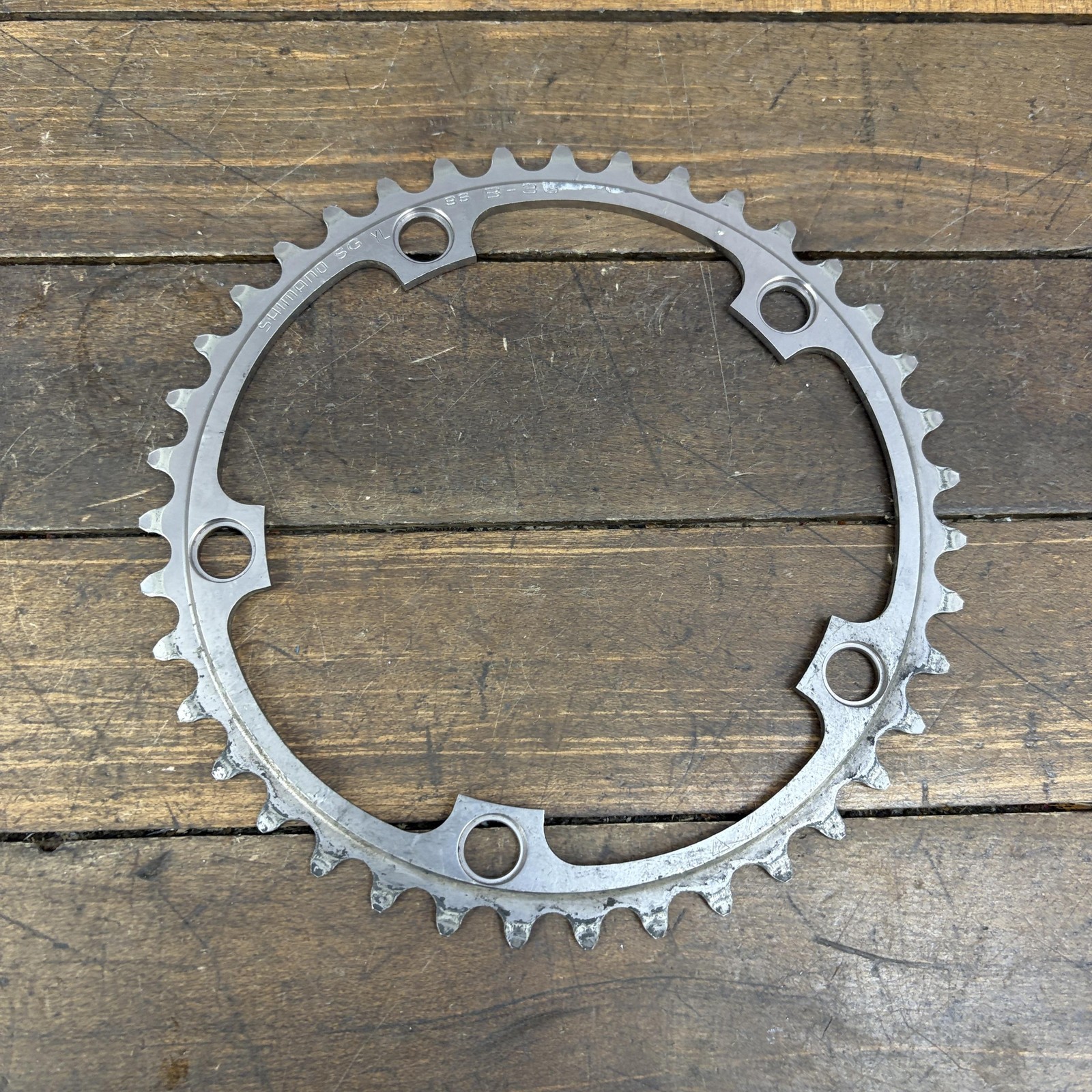 Vintage Shimano 39T Chainring 130 BCD 5-Arm Dura Ace 9 Speed Road Bike 39t