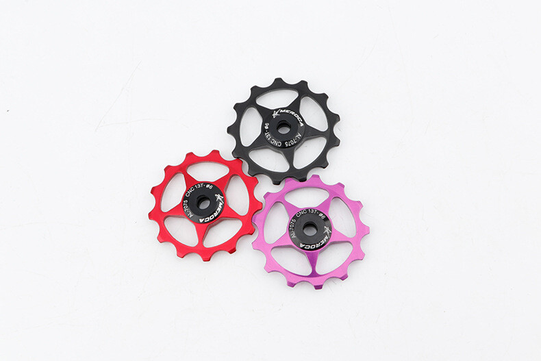 MEROCA 1PCS MTB Road Bike 11T 13 T Aluminum Rear Derailleur Bearing Wheel Gear
