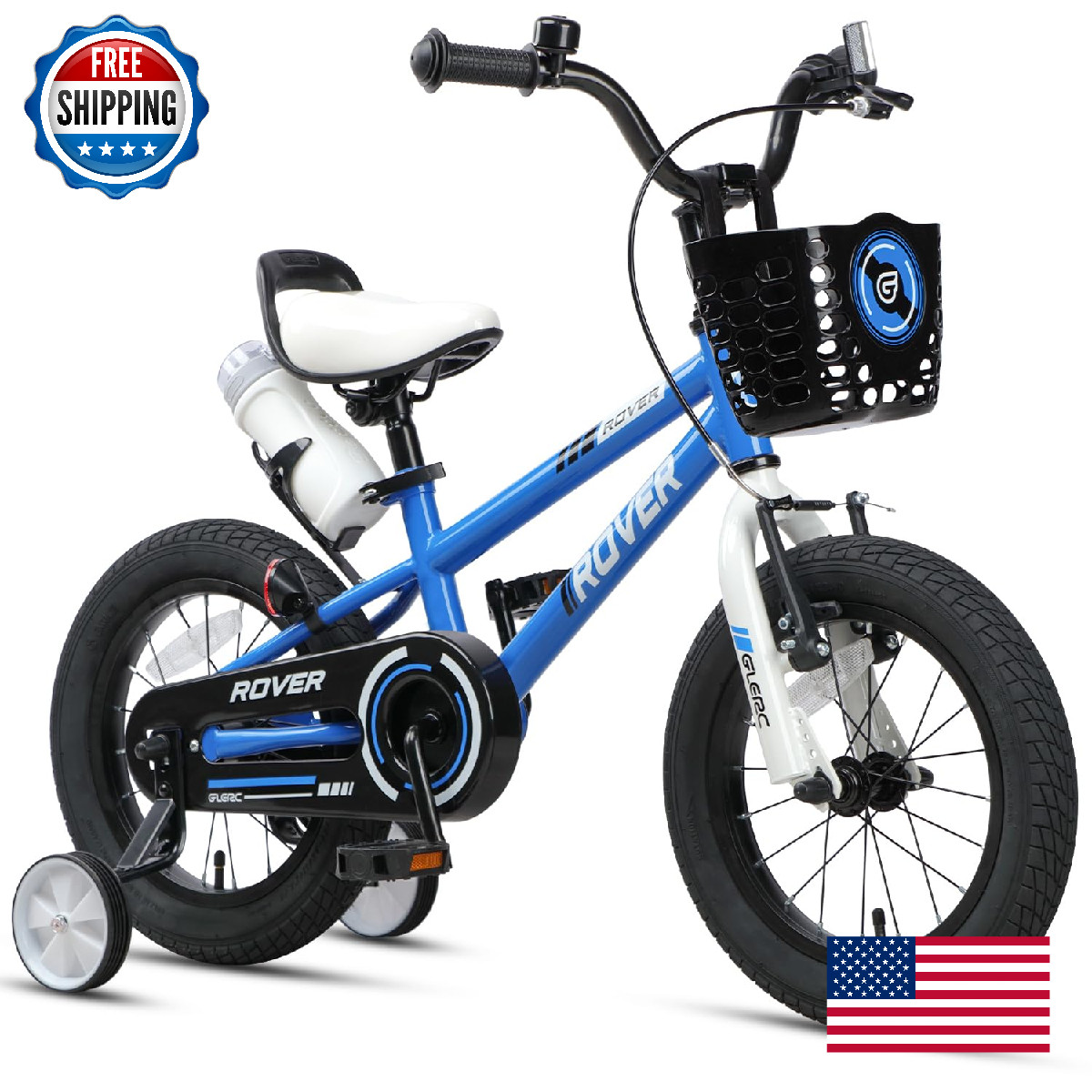 Glerc Rover Kids Bike 12 Inch Boys Bike For 2-4 Years Old Children Toddler