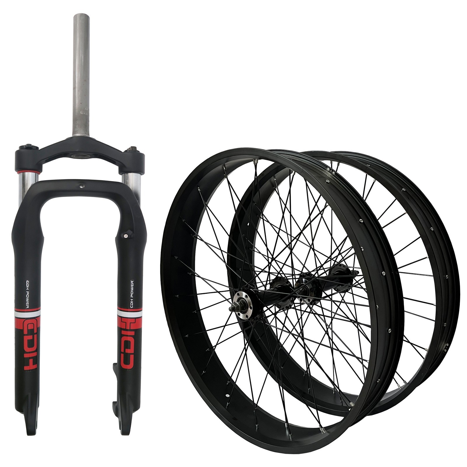 26” *4.0″ Bike Fat tire Suspension Fork & 26*4.0″ Wheel set 135mm*190mm 36H 12G