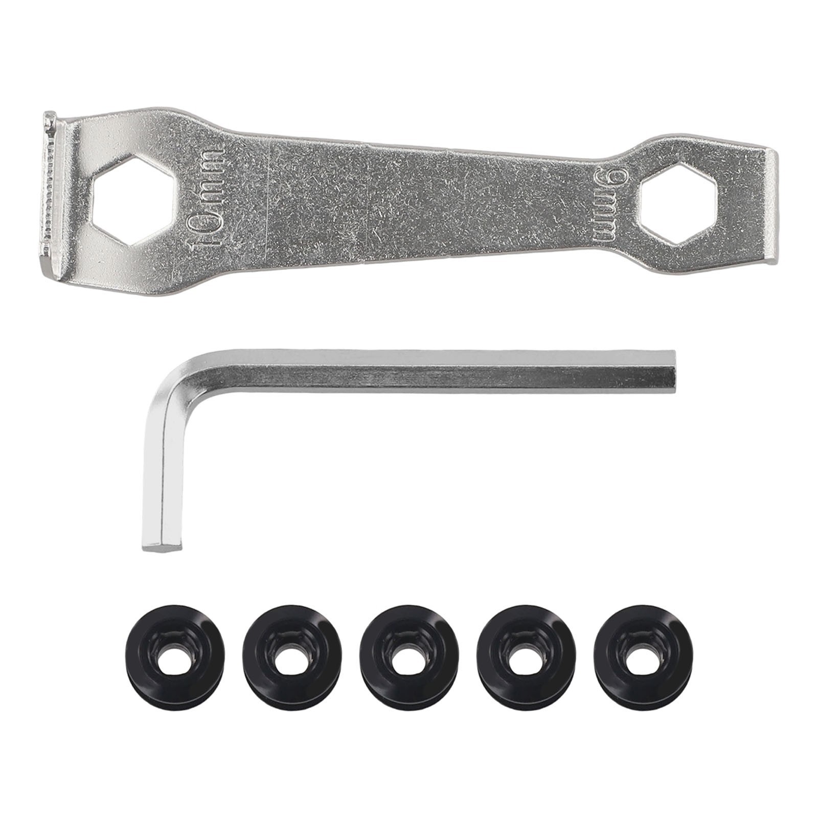 Bike Single Chainwheel Bolt Set with Mounting Tools for DIY Bicycle Projects