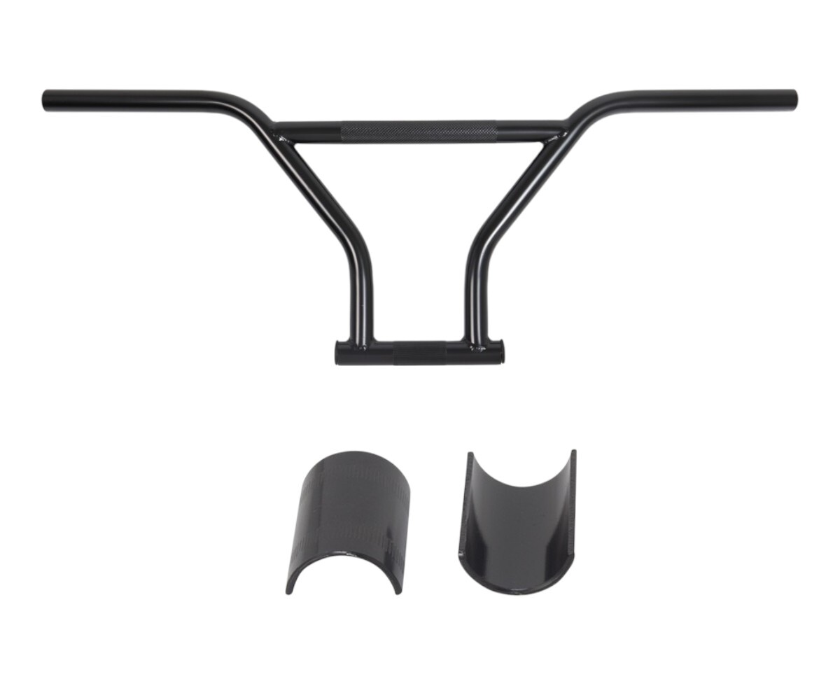330 BICYCLE HANDLEBAR 22.2MM IN BLACK W/SHIM TO CONVERT TO 25.4MM