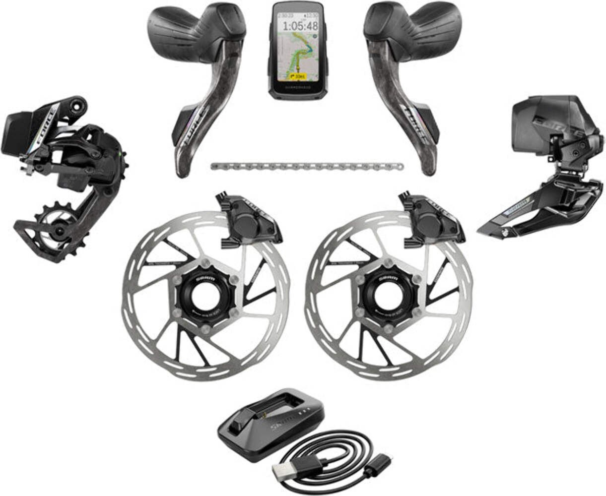 SRAM Force eTap AXS Road Groupset – 2×12-Speed, HRD Shift/Brake Levers, FM Calip