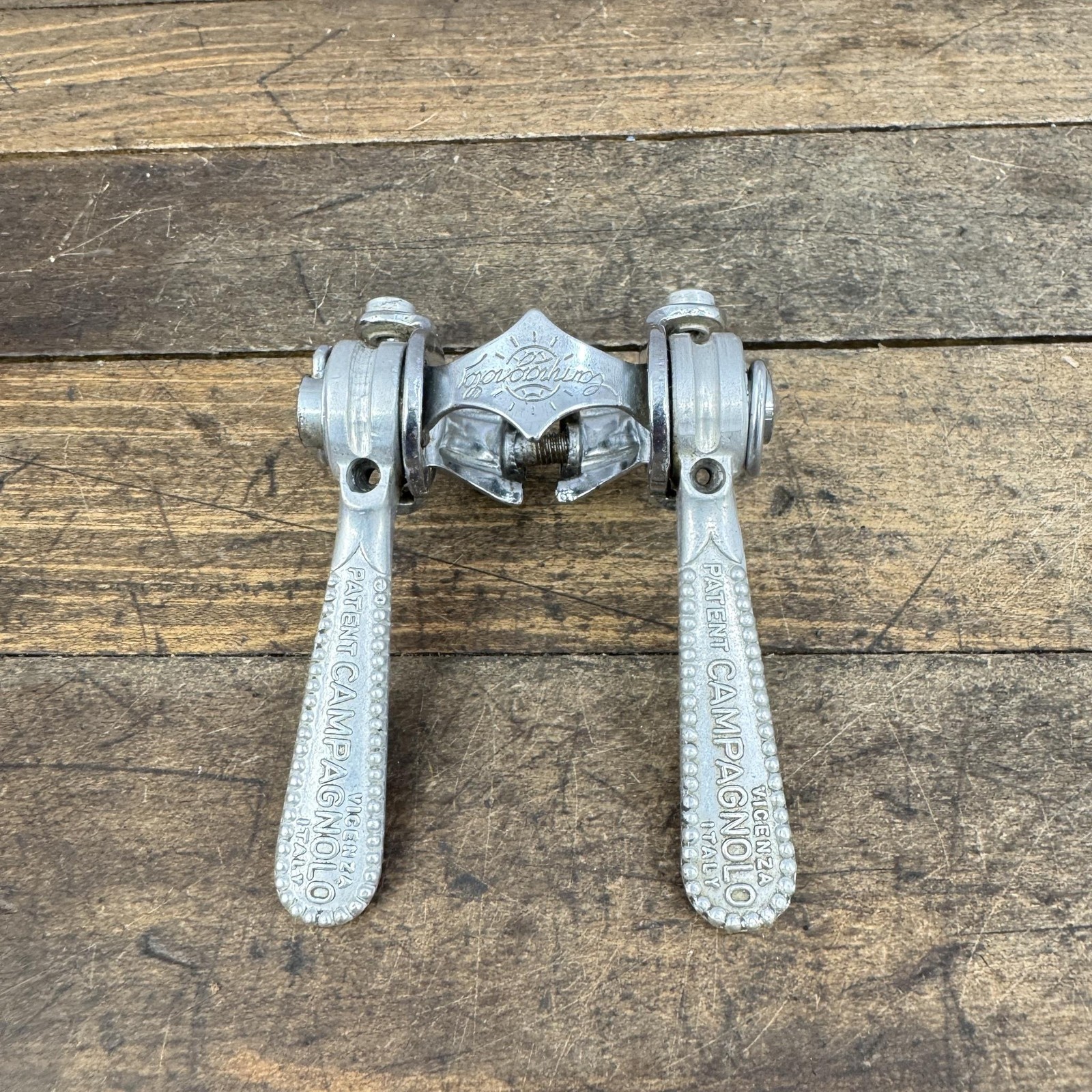 Vintage Campagnolo Record Down Tube Shifter Set Shift Lever Clamp FRiction 80s