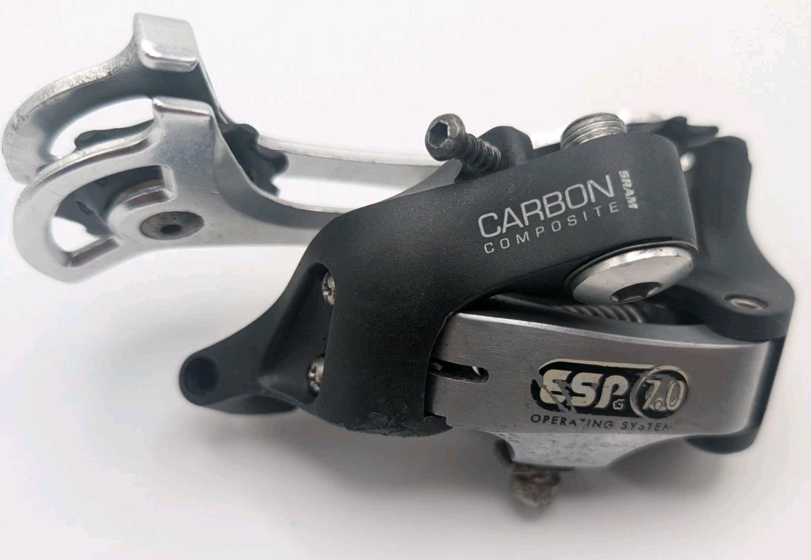 Vintage SRAM ESP 7.0 Rear Derailleur 7/8/9 Speed Long Cage O/S Carbon Composite