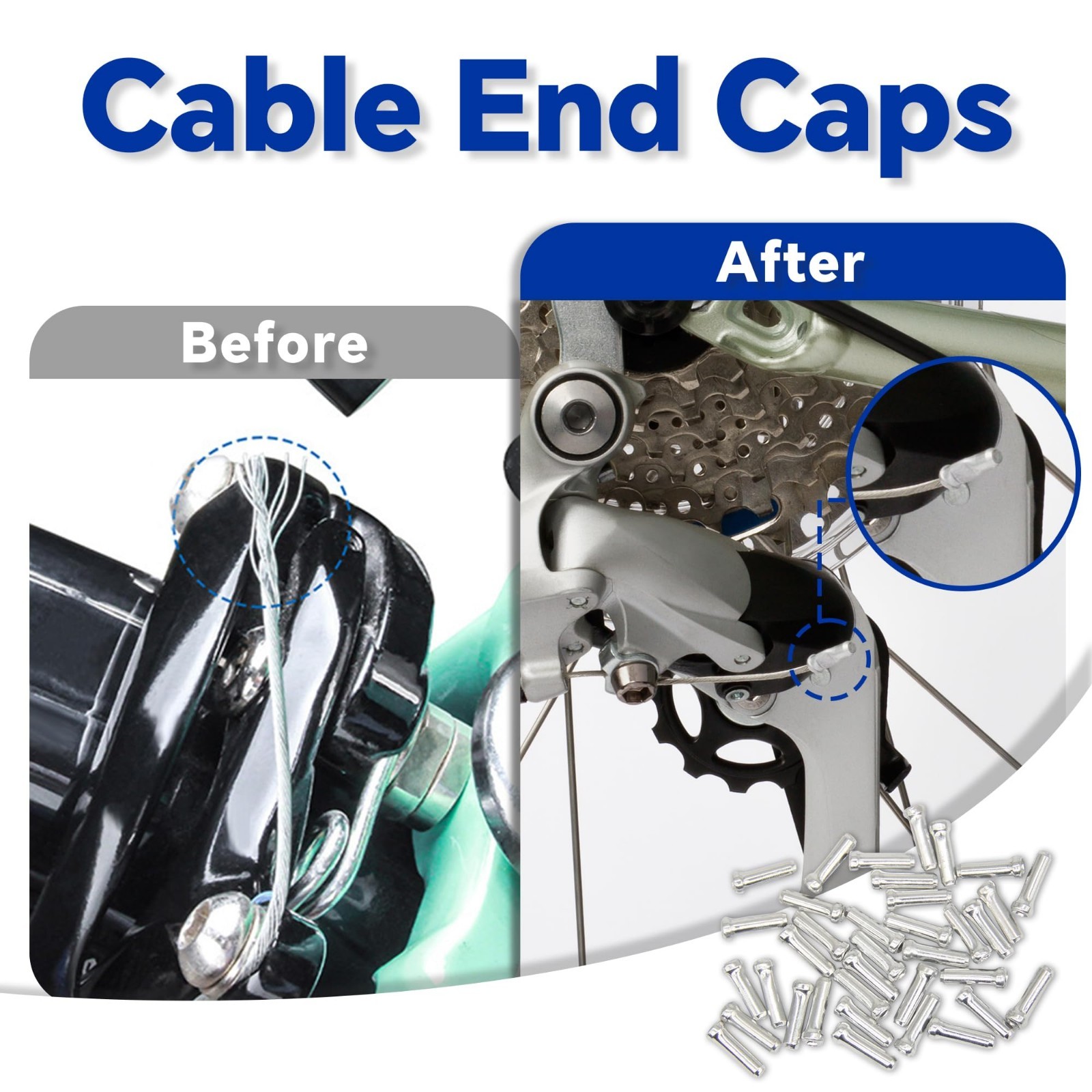 103pcs Universal Bike Brake & Shift Cable Set with Cutter, End Caps & Accessorie