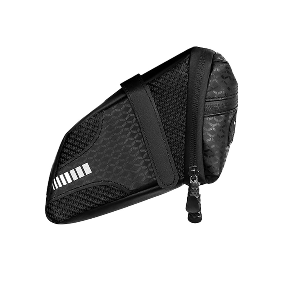Reflective Black Bike Under Seat Bag 22x13x10cm Fits Pump Wallet Patch Kit