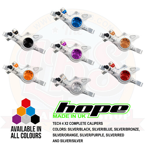 Hope Tech 4 X2 Brake Complete Calipers HBSPC82 – All Colors – New