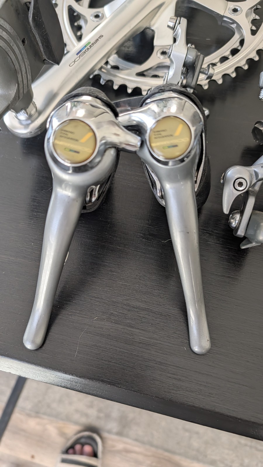 Shimano 600 Road Bike Build Kit Silver/Black Crankset Brakes Shifters BB