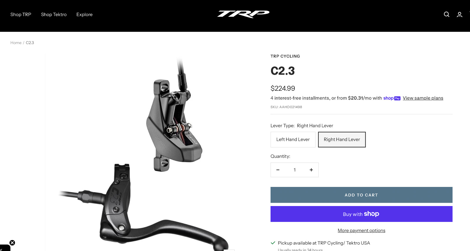 TRP HD-EU830, 4 piston hydraulic, post-mount | Serial 1 brakes (take offs)