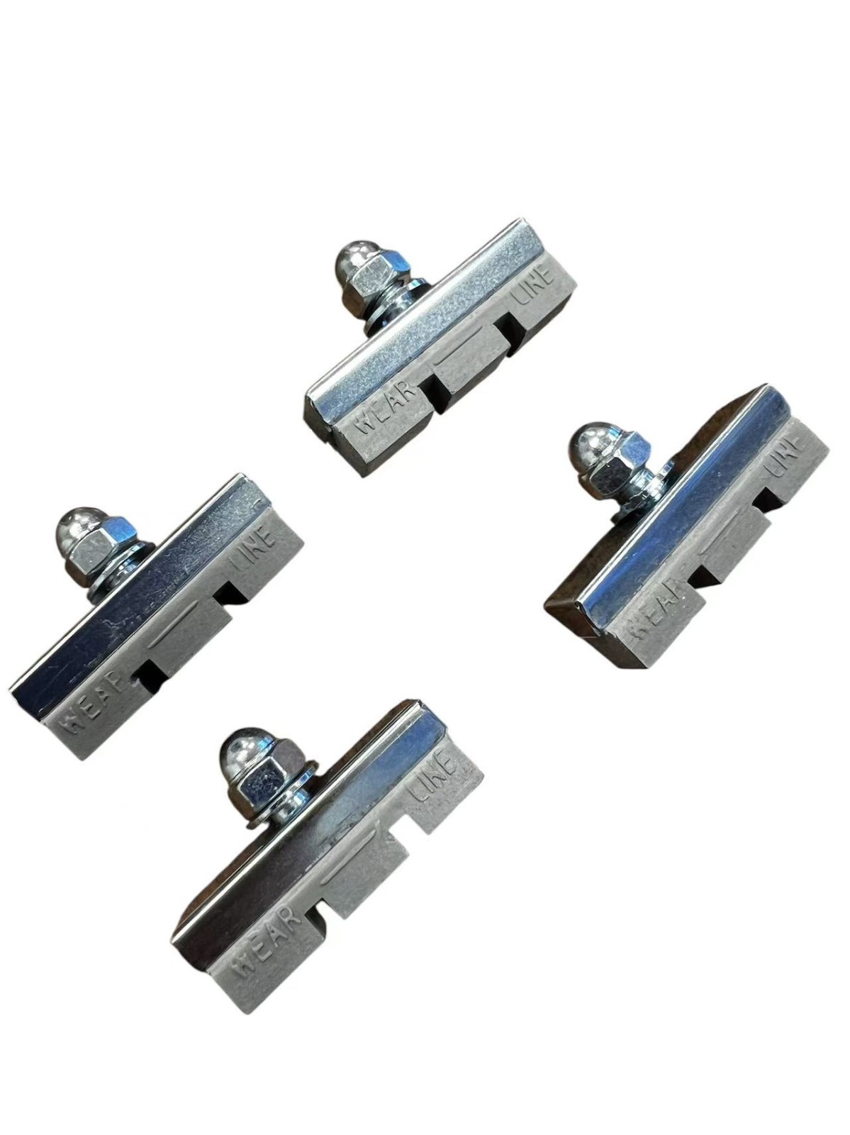 NEW 4-PACK BOLT ON BICYCLE BIKE 10 SPEED GRAY RUBBER BRAKE PADS SHOES