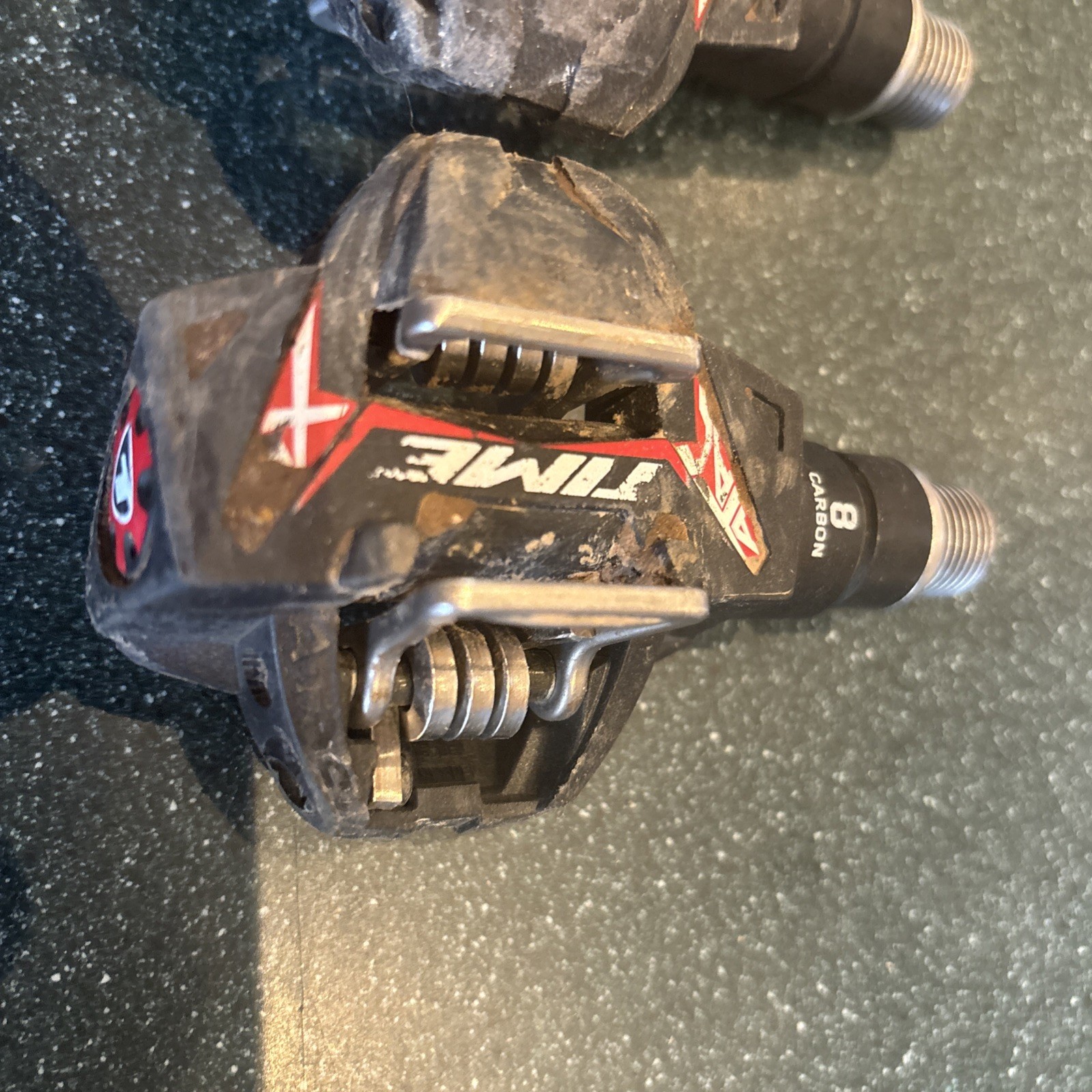 Time ATAC XC 8 XC8 Carbon Clipless Mountain Bike Pedals Black Red