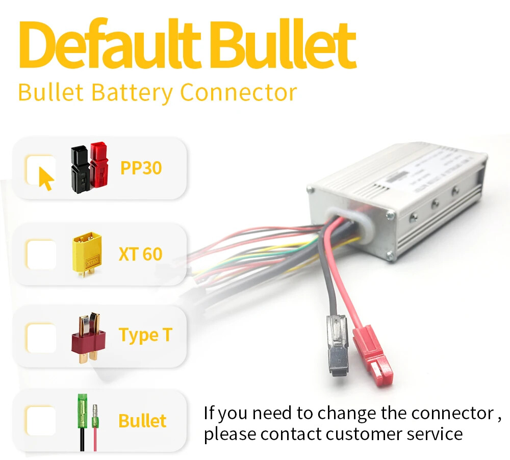 E-bike Controller 36/48V 250-1000W SM Connector Brushless Bicycle Controller