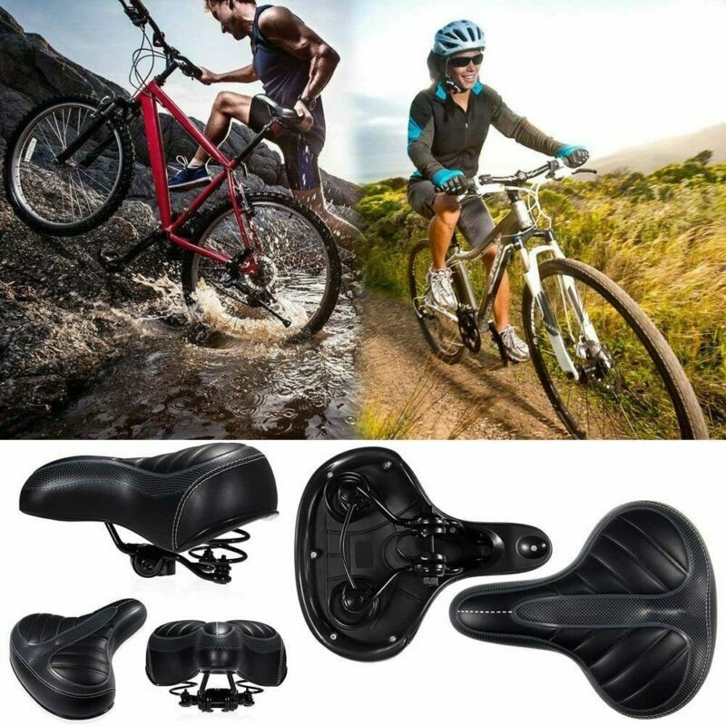 Comfort Wide Bike Seat Big Bum Cushion Soft Pad Mountain Road Bicycle Gel Saddle