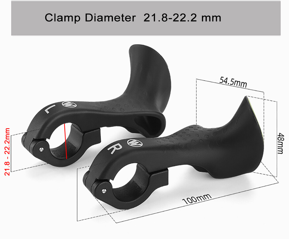 MTB Inner Bar Ends Mini Ergonomic Handlebar Ends for Mountain Bike 22.2mm