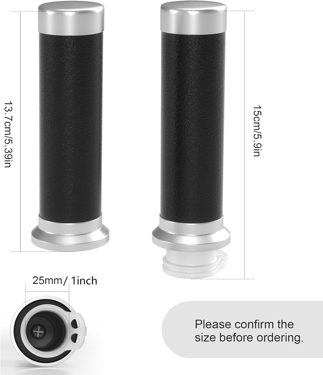 Motorcycle 1 inch Hand Grip 25mm fit for VT/XVS 400/600/750/1100/1300 Magna, for