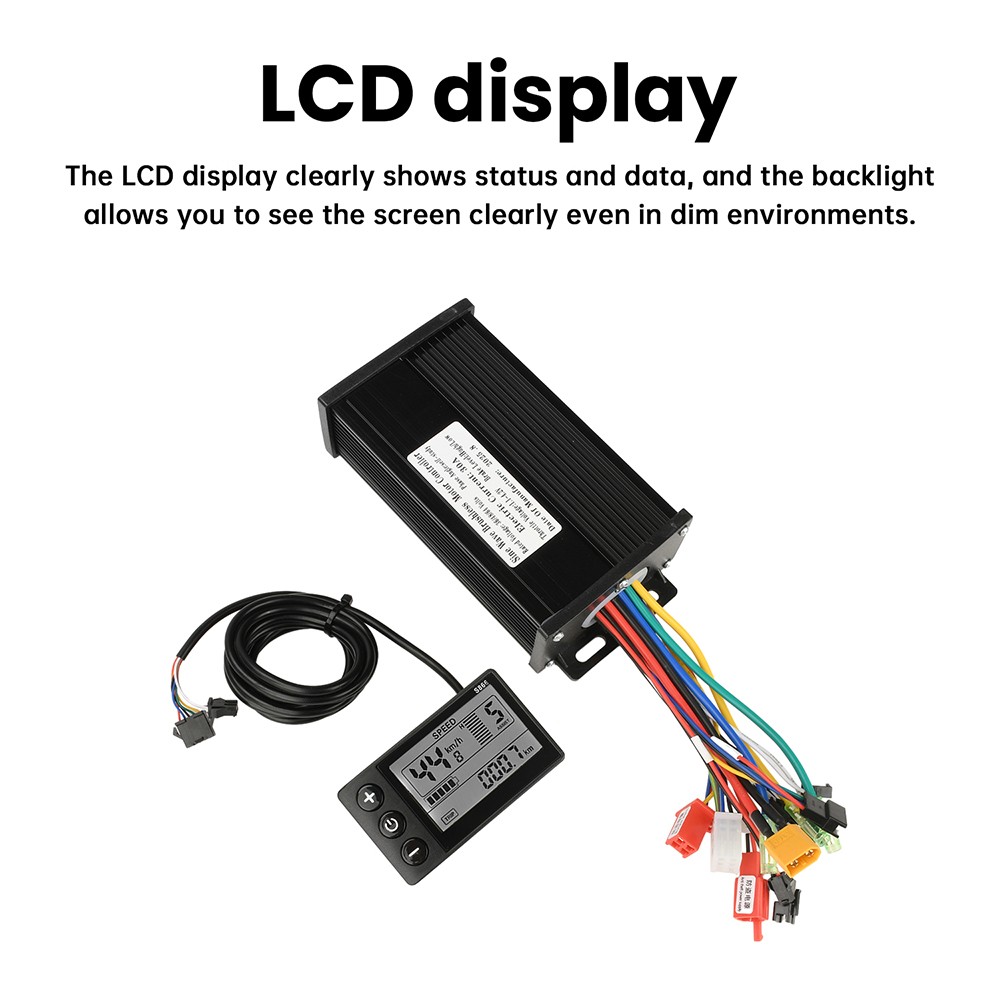 36V 48V 64V 750-1500W Brushless Motor Controller E-Bike S866 LCD Display Meter