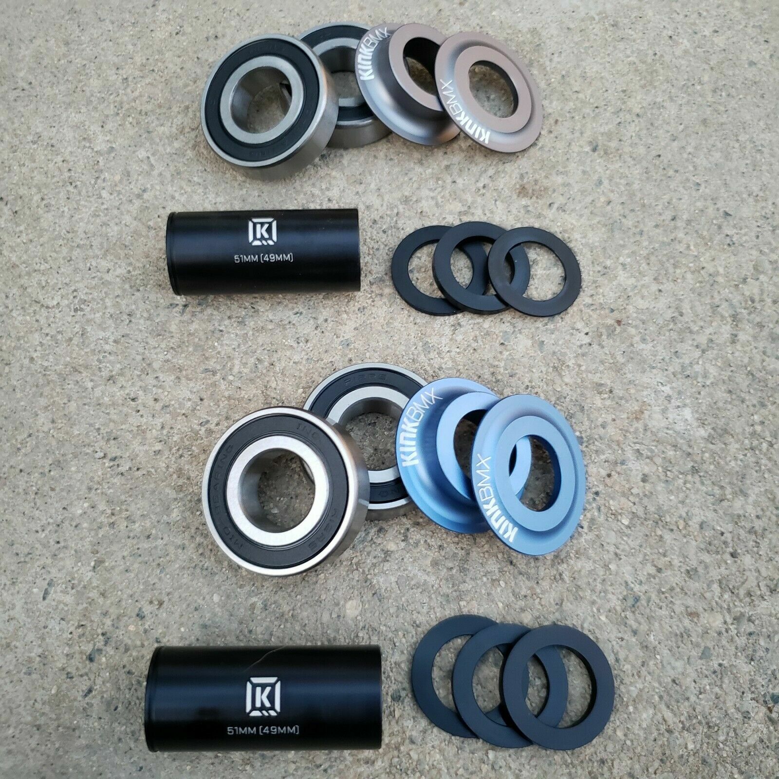 KINK SEALED MID BOTTOM BRACKET 19MM 22MM OR 24MM BMX BIKE BB KIT FIT CULT PRIMO