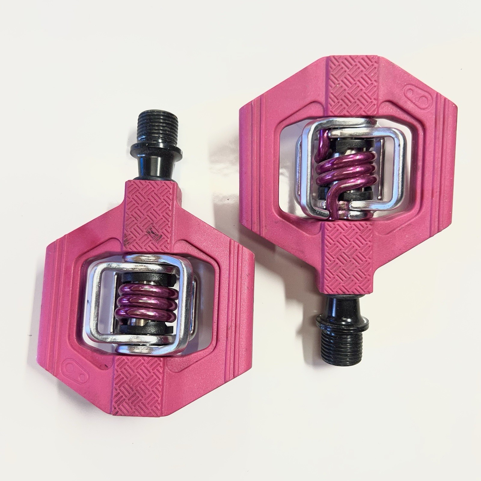 crank brothers Candy 1 Pedal Set Dual Sided Clipless 9/16 Pedals Pink Chromoly