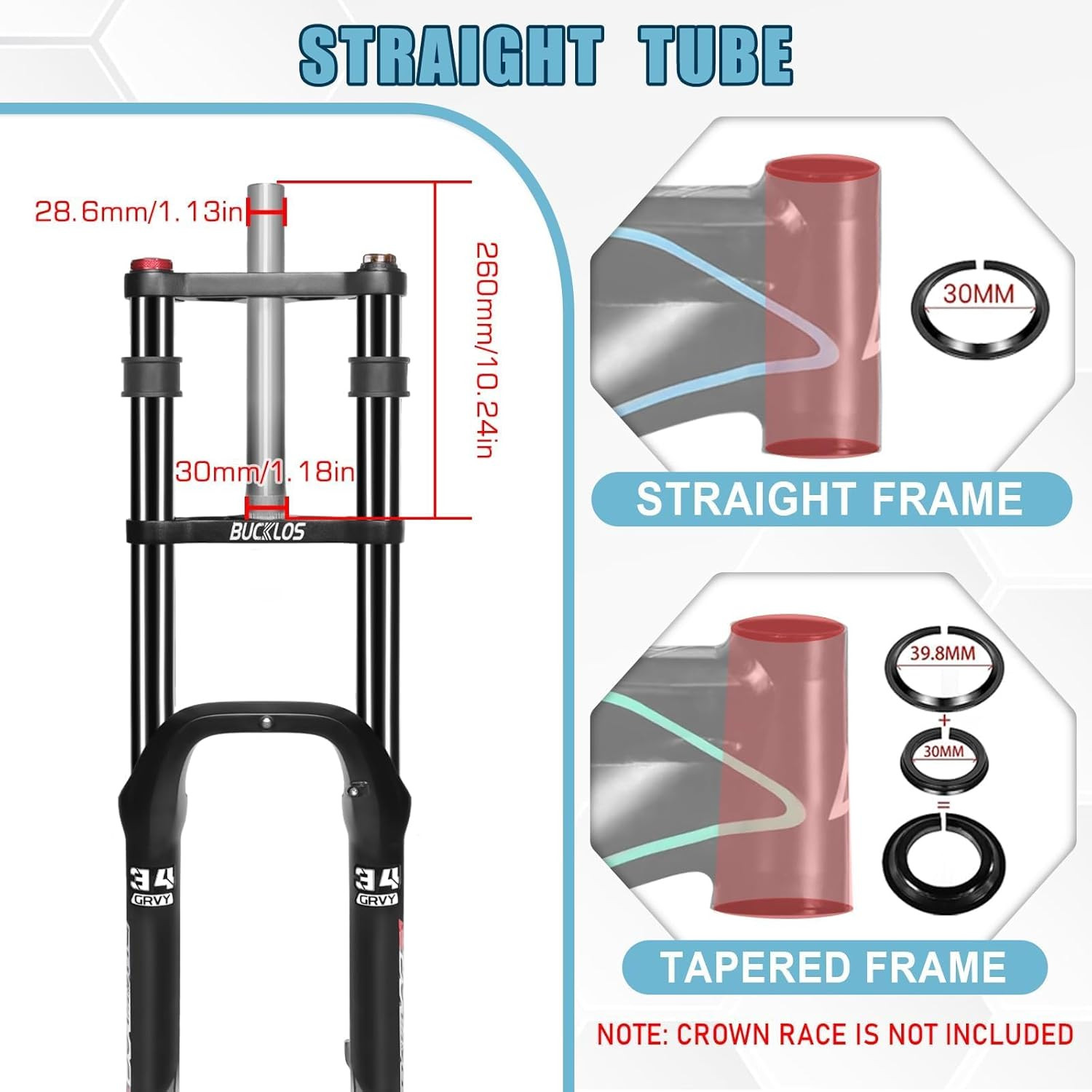 20/26 Inch 4.0 Fat Tire Bike Suspension Fork, 180Mm Travel 135Mm Spacing Hub 9Mm