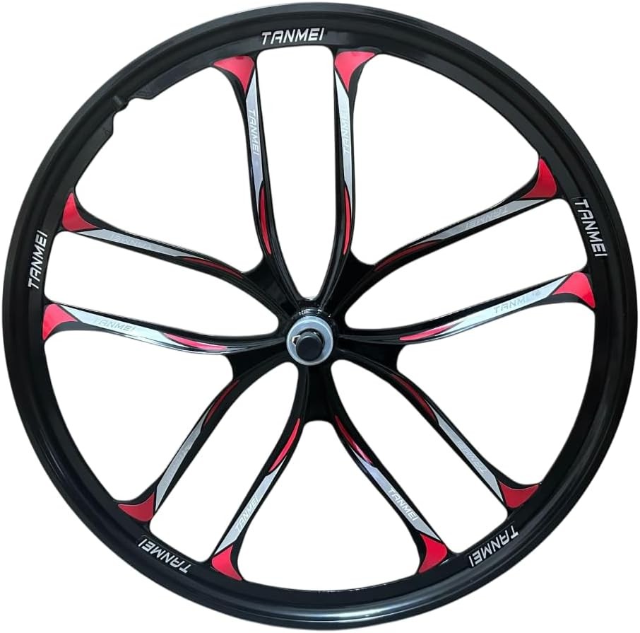 26in 6 Mag Integrated Spokes Bicycle Front/Rear Magnesium Disc Cycling Wheel