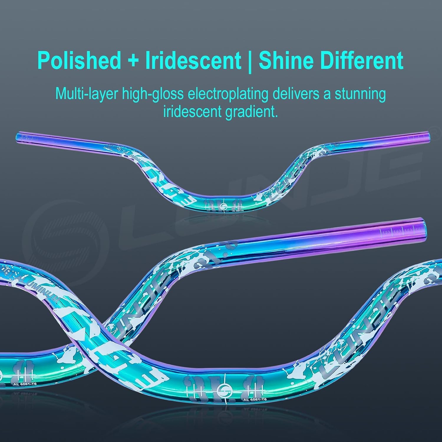 31.8mm Mountain Bike Handlebars, 55mm Rise Options, 780mm Cutable Width, Lightwe