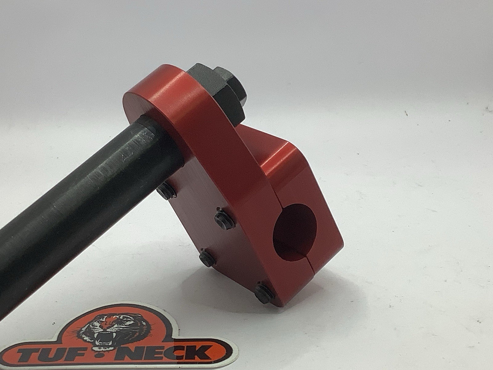Red 1″ Tuf-Neck Stamped Tiger Retro BMX Stem