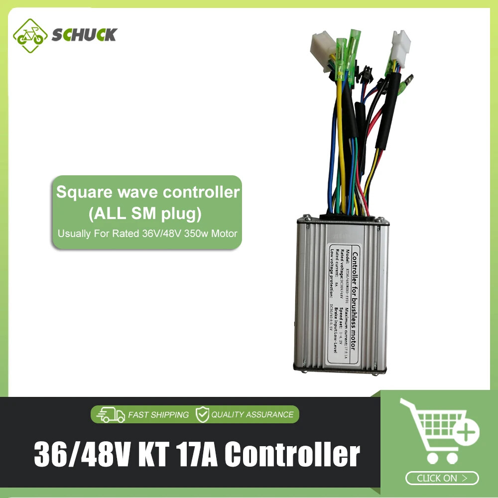 KT Controller 15A-50A E-bike Square Sine Wave Control System 36V 48V 72V Motor