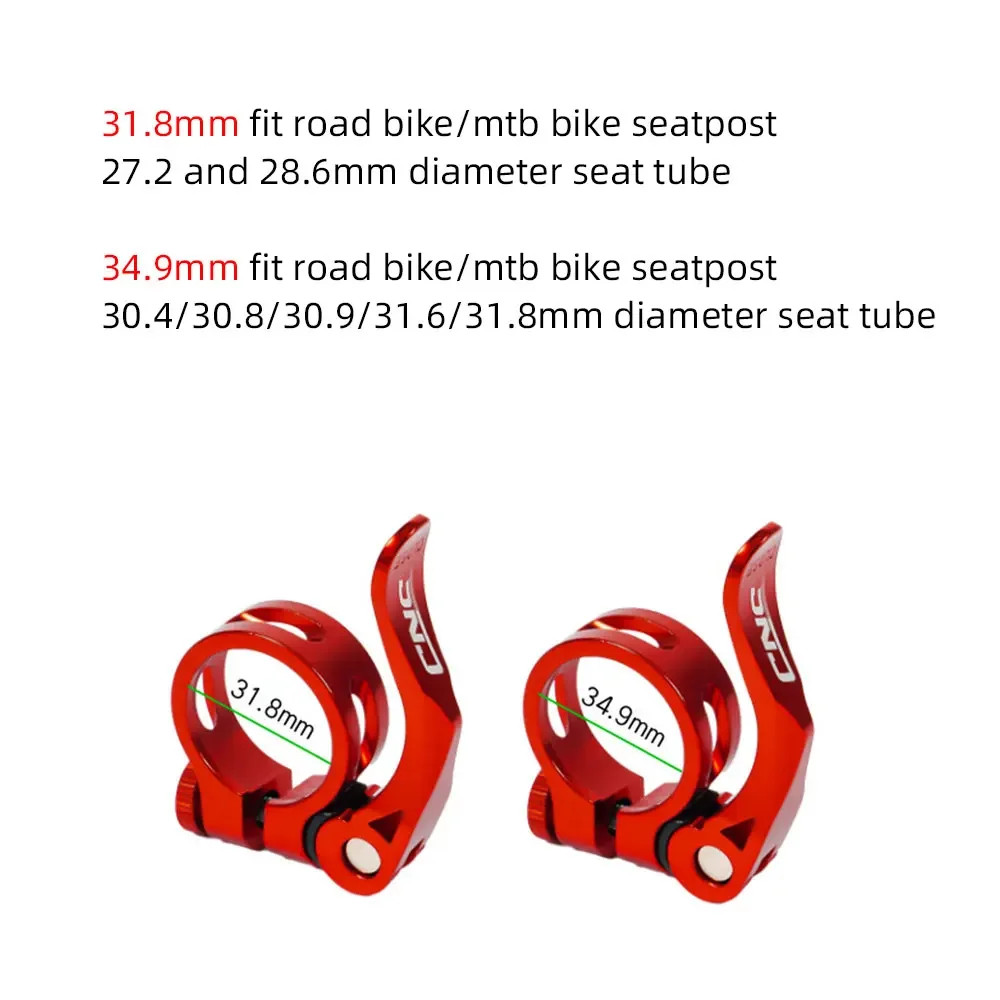 Seat Post Clamp Quick Release Aluminum MTB Road Bike 31.8/34.9MM