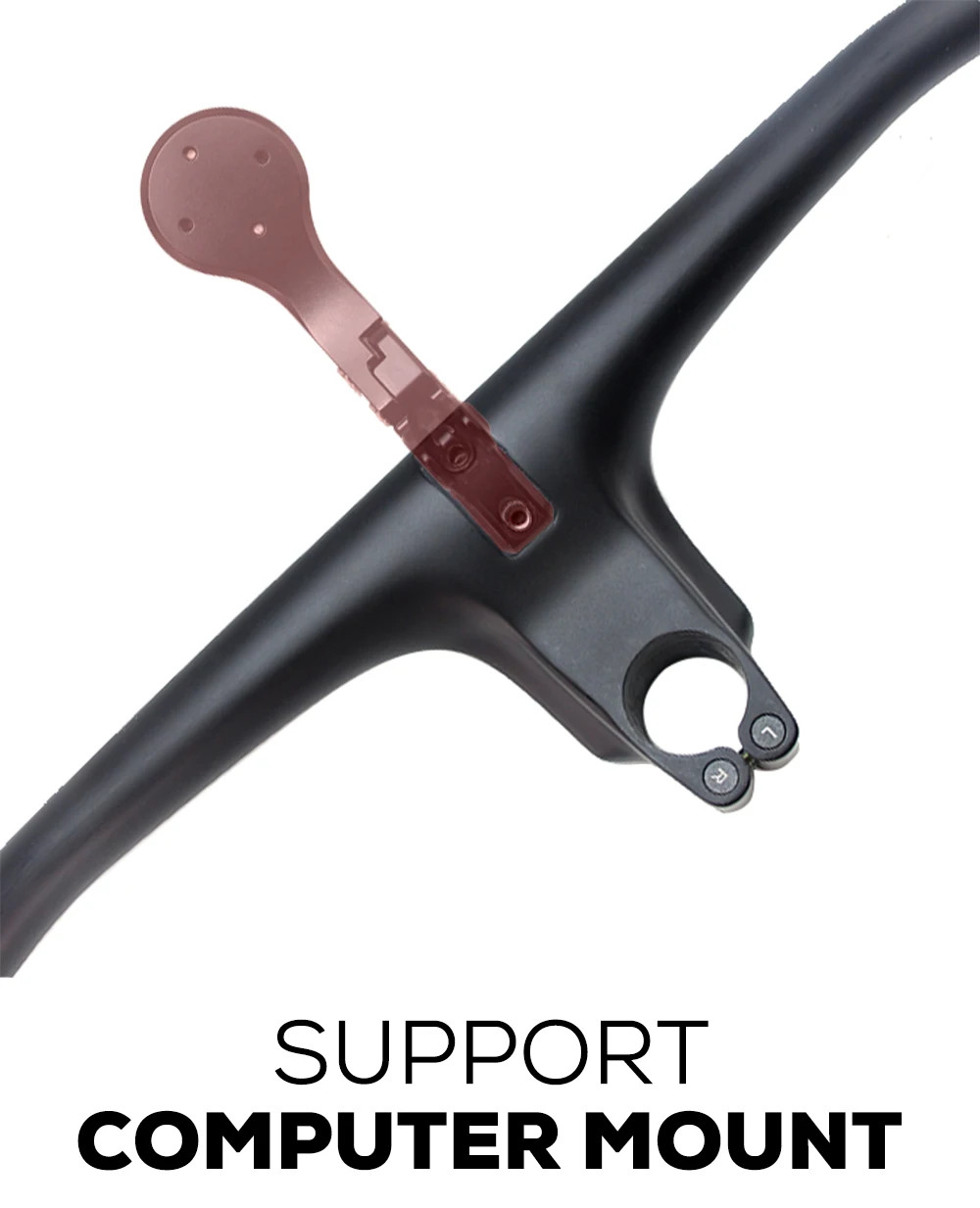 -40° Rise Full Carbon Mountain Bike Handlebar 28.6mm Integrated Cockpit Drop Bar