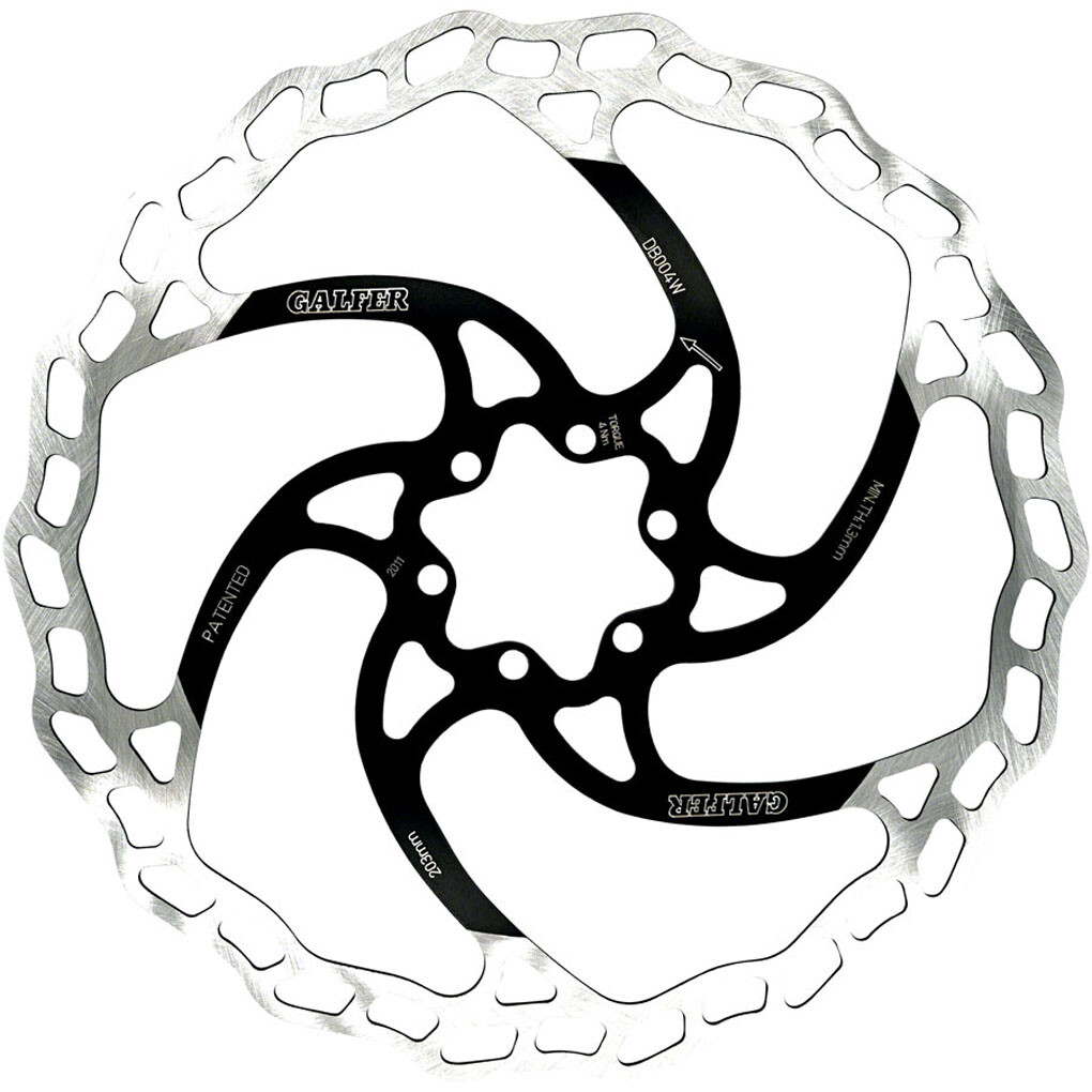 Galfer MTB Disc Brake Rotor – 203mm, 6-Bolt, 1.8mm
