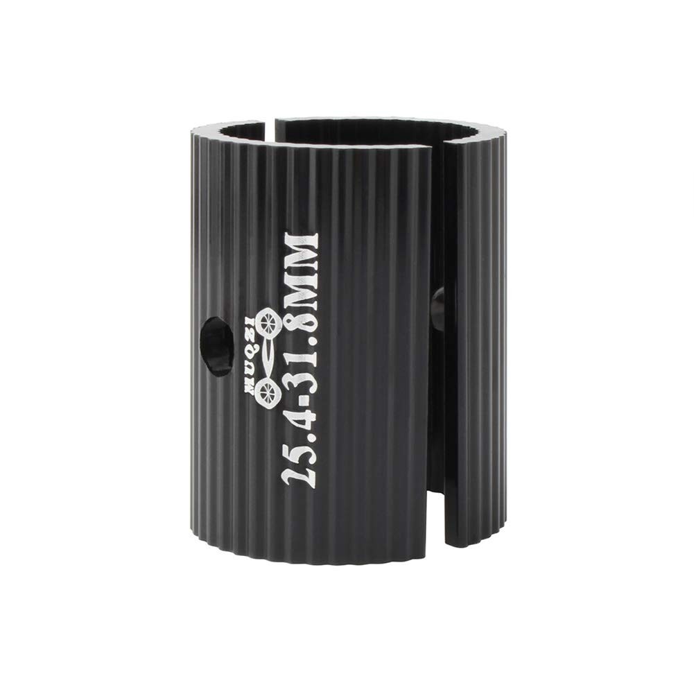 1pair Bike Handlebar Shims, Aluminum Alloy Stem Reducer 25.4 to 31.8mm, Black