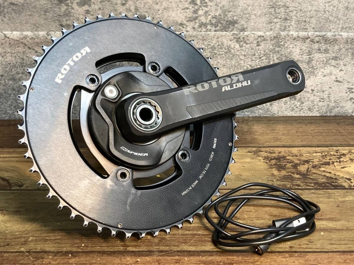 ROTOR ALDHU INSPIDER Power Meter Crankset ROAD24 52/36T Crank Length 6.69 in