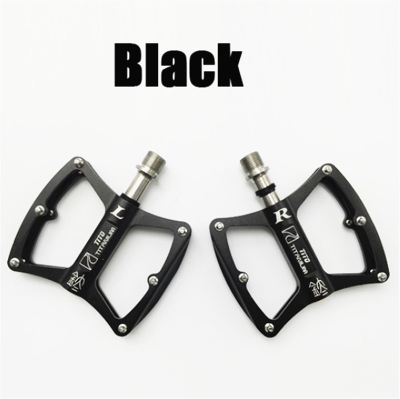 Ultralight 9/16″ Titanium Bicycle Pedals Mtb Bearing Road Bike Flat Pedals