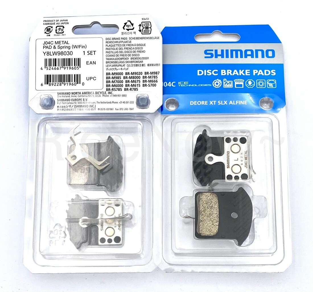 2Pair Shimano XTR BR-M9000 Metal Pad J04C.ICETec Fin for M9020 M9000 M8000 M7000