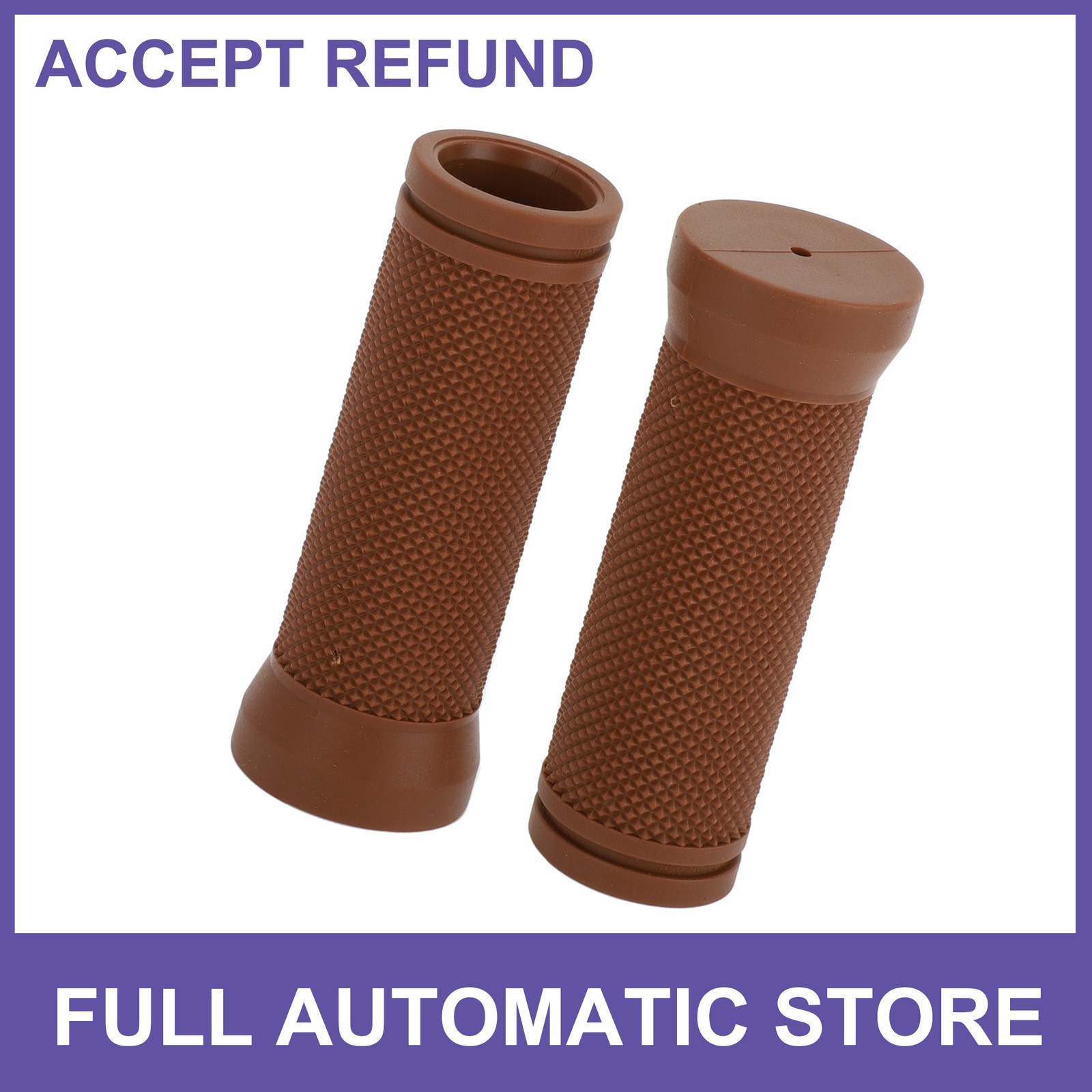 Bike Handlebar Grip Cover 90mm Lightweight MTB End Grip Protector Brown 1Pair