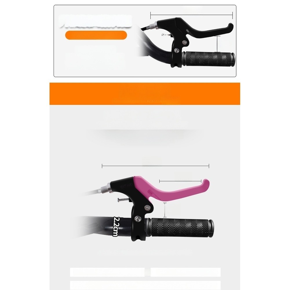 Childrens for Mountain Bike Brake Lever 4 Finger Short Reach 3cm PP Plastic
