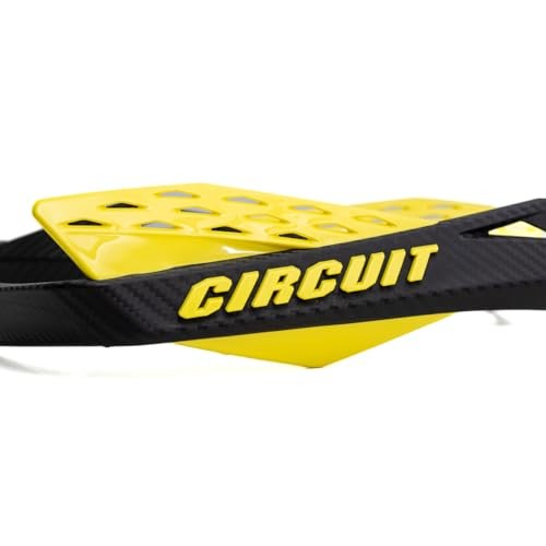 – Fenix Motorcycle Handguards – Durable Carbon-Textured Único yellow
