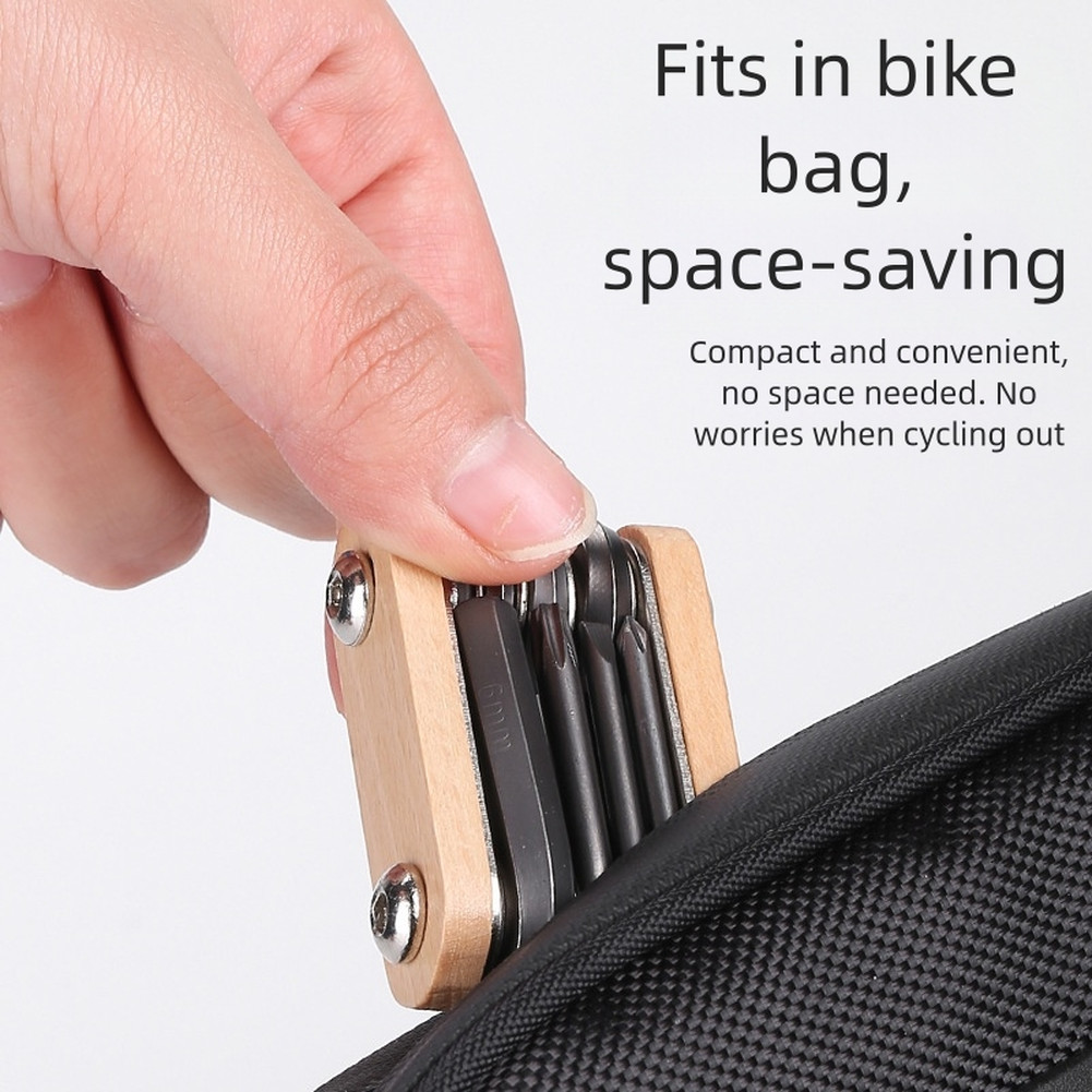 Bike Repair Tool Hex Wrench Set Chrome-Plated Alloy Steel Comfortable Grip