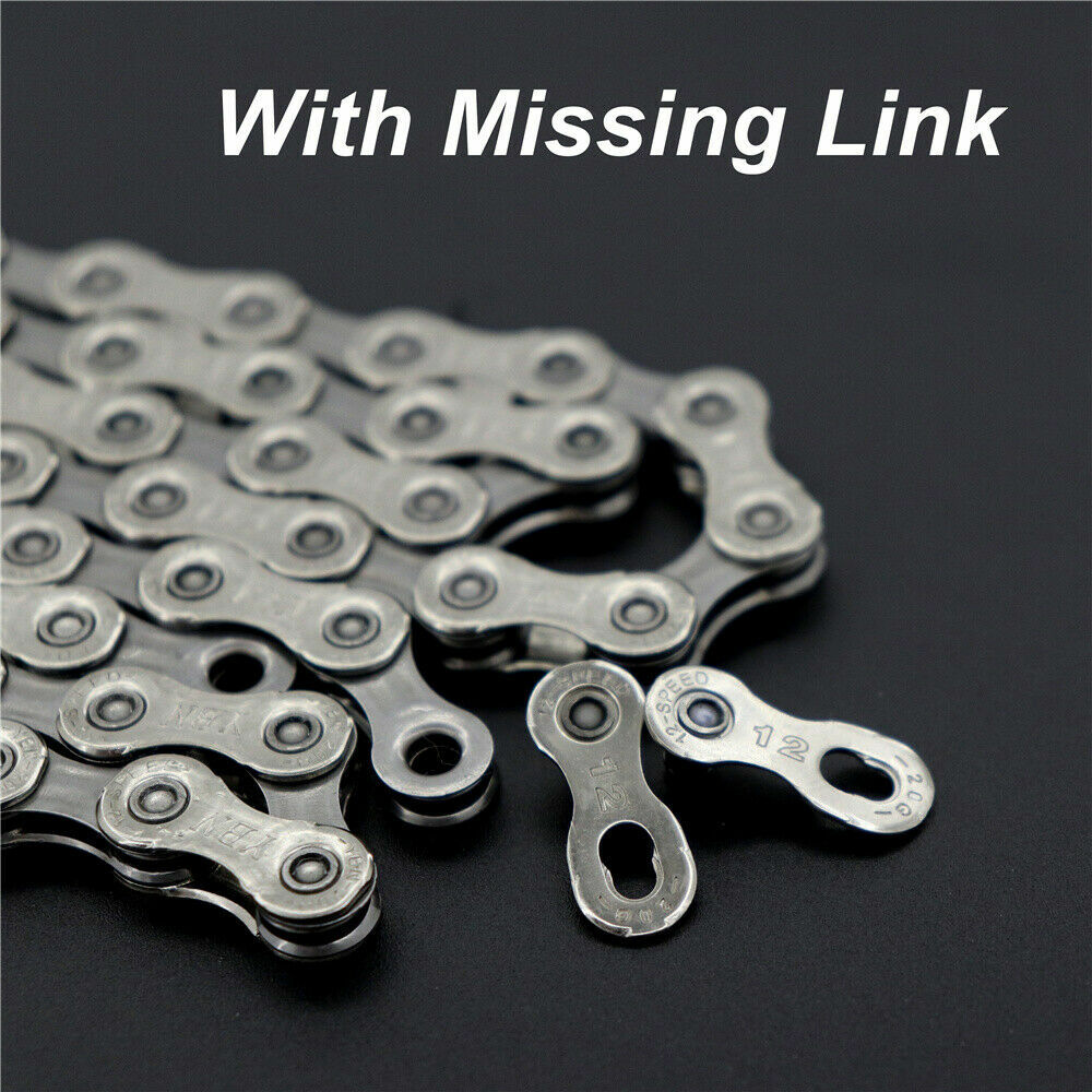 YBN 12 Speed MTB Mountain Road Bike Chain 126L Bicycle Chain Silver/GOLD