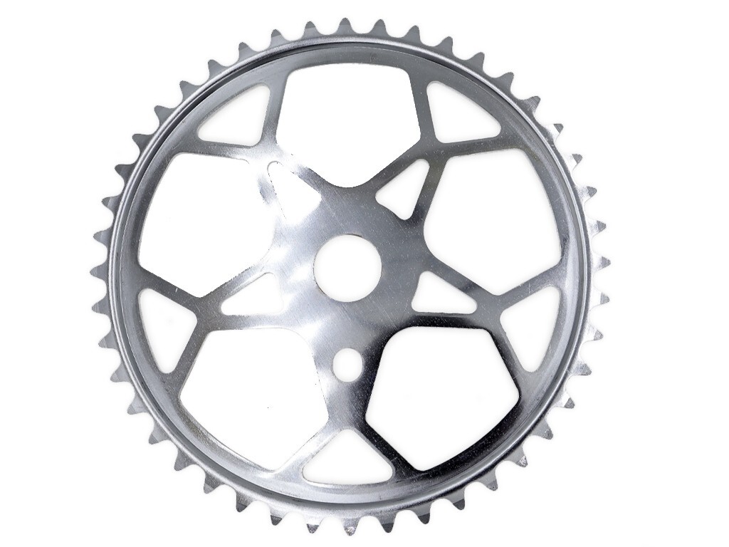 Sugino Snowflake Old School BMX 44T Bike Chainring Sprocket Silver