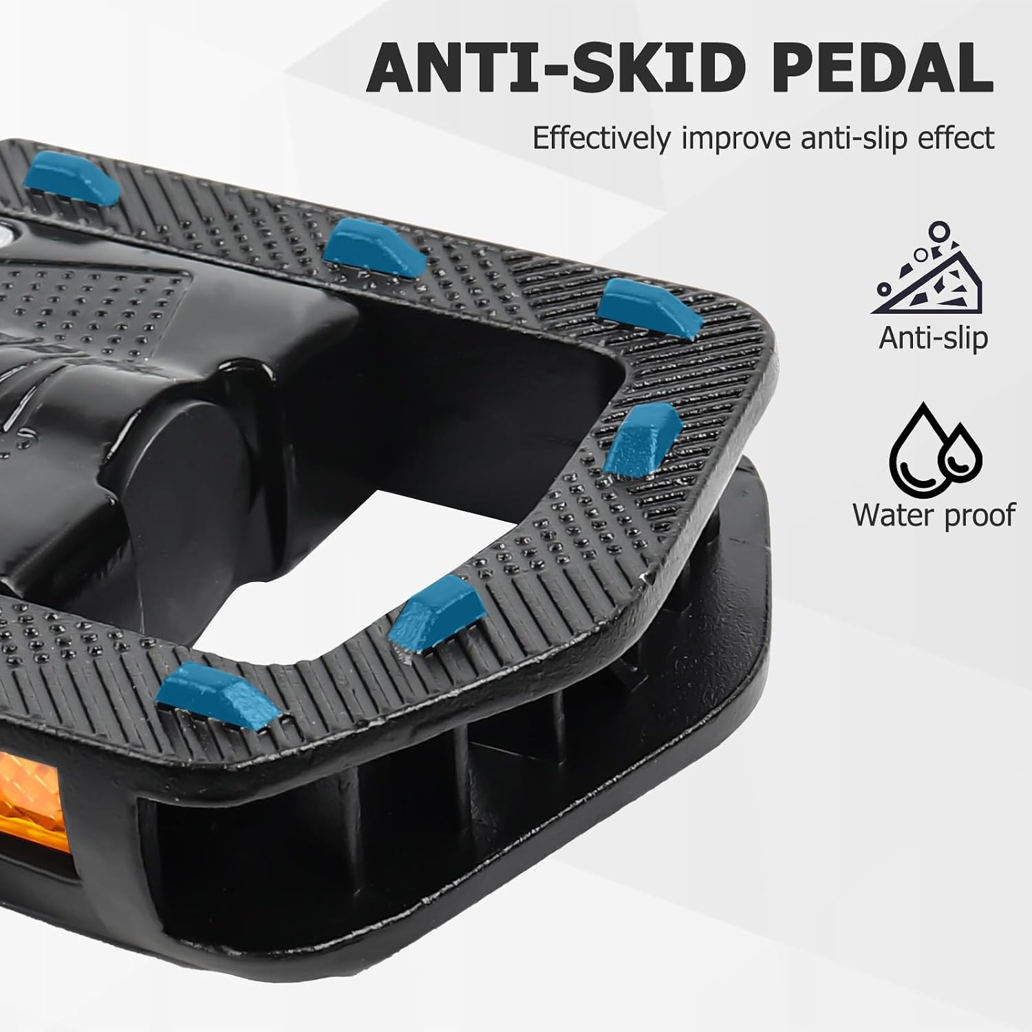 Folding Bike Pedals, Mountain Bike Pedals CNC Aluminum Bicycle Flat Pedals, 9/16